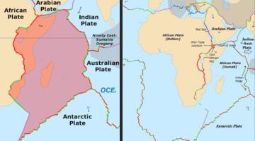 Maps of tectonic plates in around Africa