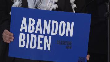 Abandon Biden campaign poster